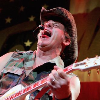 Rock artist Ted Nugent performs at the House of Blues inside the Mandalay Bay Resort & Casino during his Uncle Ted Remember the Alamo tour