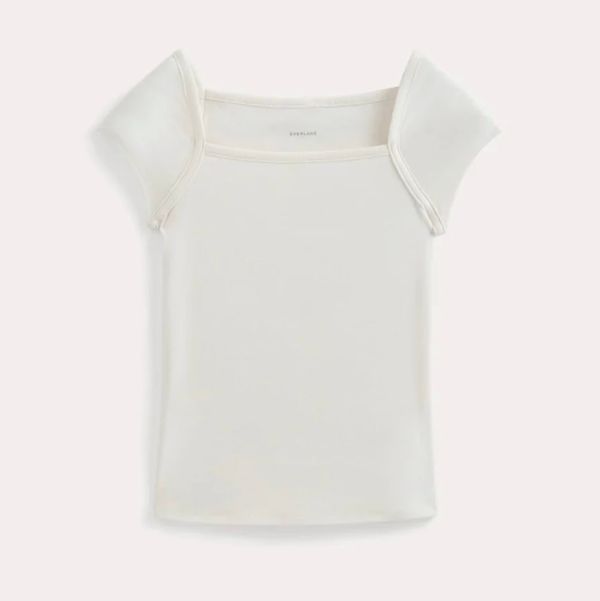 Everlane RetroSoft Cotton Square-Neck Tee