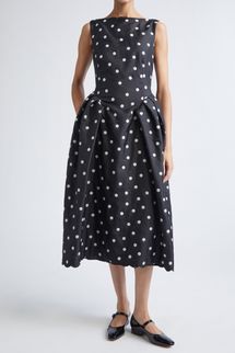 Stine Goya Voluminous Midi Dress - Quilted Dots
