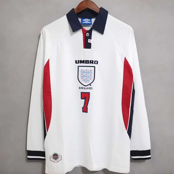 1998 England World Cup Home Long Sleeve Jersey
