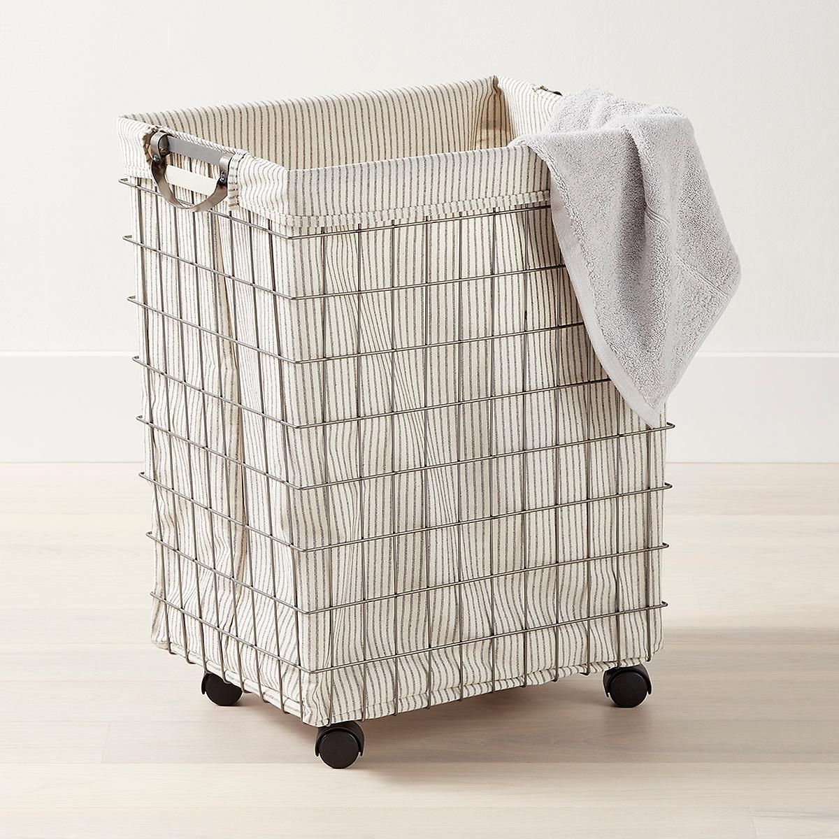 3 Bag Laundry Sorter Removable Liner Cart Clothes Hamper Rolling Wheel Organizer 