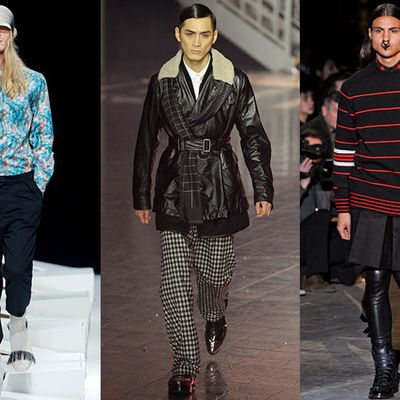 Fall 2012 looks from Henrik Vibskov, John Galliano, and Givenchy.