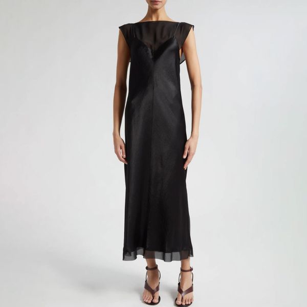 Steve Madden Lucielle Handkerchief Hem Satin Slipdress