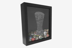 Proper Pour Beer Bottle Cap Holder Shadow Box