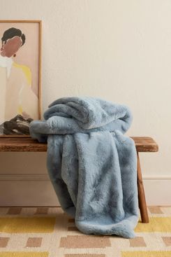 Anthropologie The Sophie Faux Fur Throw Blanket