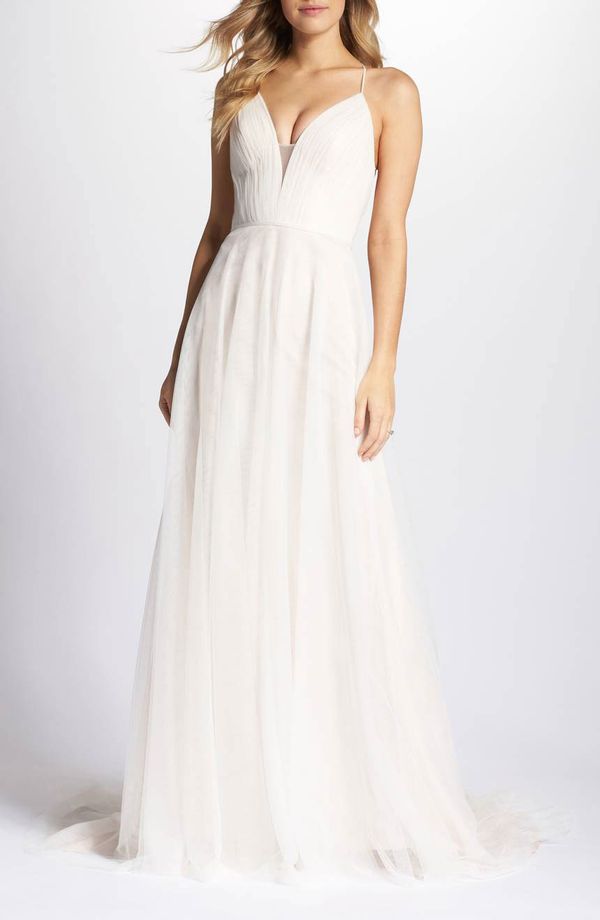 Ti Adora by Allison Webb Plunging A-Line Gown
