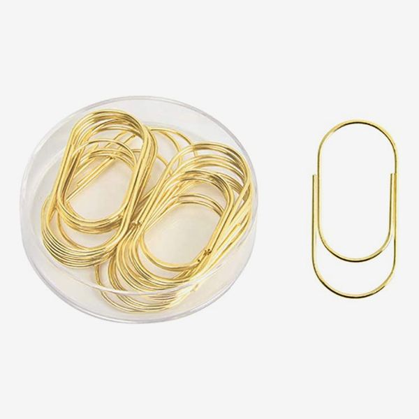 Supfoxer Gold Paper Clips (20)
