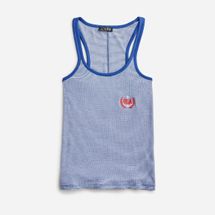 Camiseta sin mangas de canalé fino con espalda cruzada de USA Swimming X J.Crew