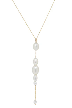 White/Space Palazzo Pearl Necklace