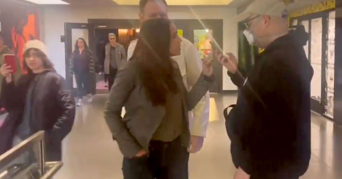 Protesters at Movie Theater Demand AOC Call Gaza a Genocide