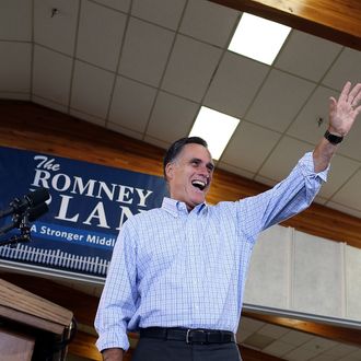Republican presidential candidate and former Massachusetts Gov. Mitt Romney speaks during campaign event at the Jefferson County Fairgrounds on August 2, 2012 in Golden, Colorado. One day after returning from a six-day overseas trip to England, Israel and Poland, Mitt Romney is campaigning in Colorado before heading to Nevada. 