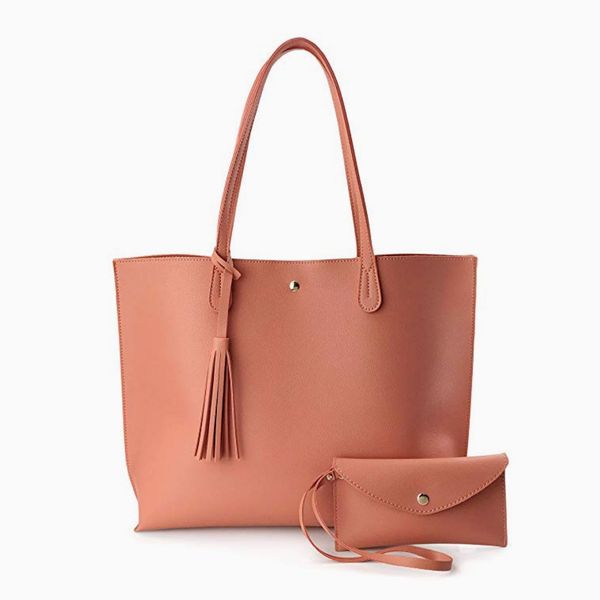 Womens Leather Top Handle Shoulder Handbag Traditional Pattern Large Work Tote Bag 