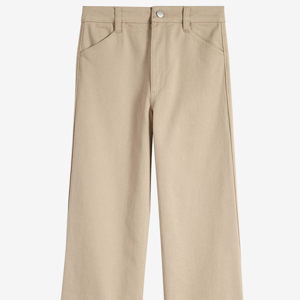 Nordstrom Kids' Stretch Twill Crop Wide Leg Pants