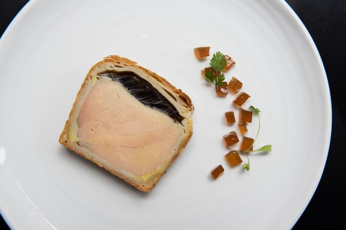 Terrine en croute of duck foie gras.