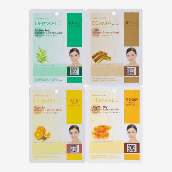 Dermal Korea Collagen Essence Facial Mask Sheet, 16-Pack