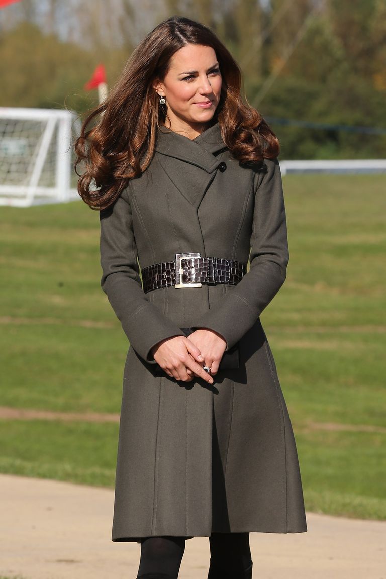 BURTON-UPON-TRENT, ENGLAND - OCTOBER 09:  Catherine, Duchess of Cambridge attends the official launch of The Football Association’s National Football Centre at St George’s Park on October 9, 2012 in Burton-upon-Trent, England. (Photo by Chris Jackson - Pool /The FA via Getty Images)