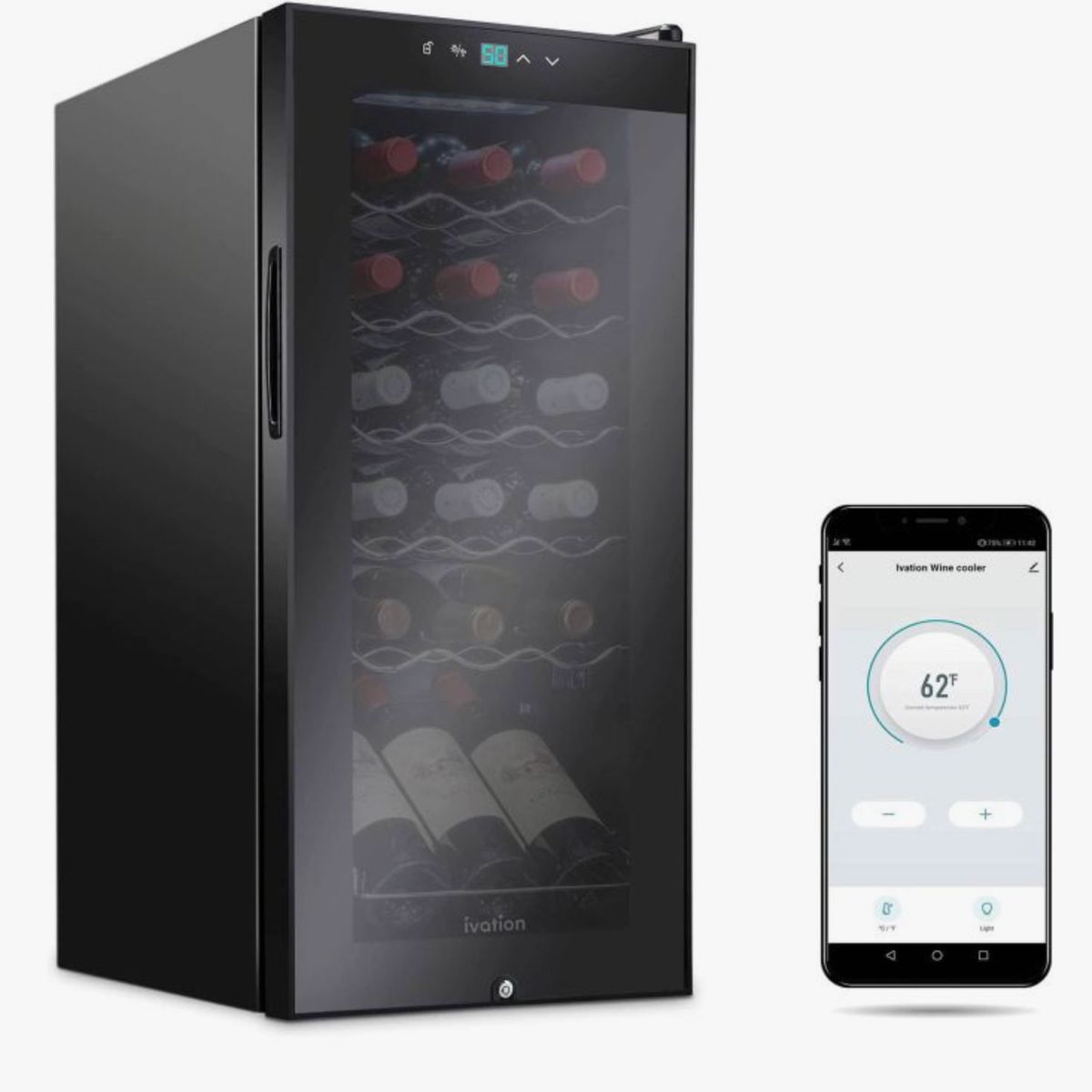 Ivation 18-Bottle Freestanding Wine Refrigerator
