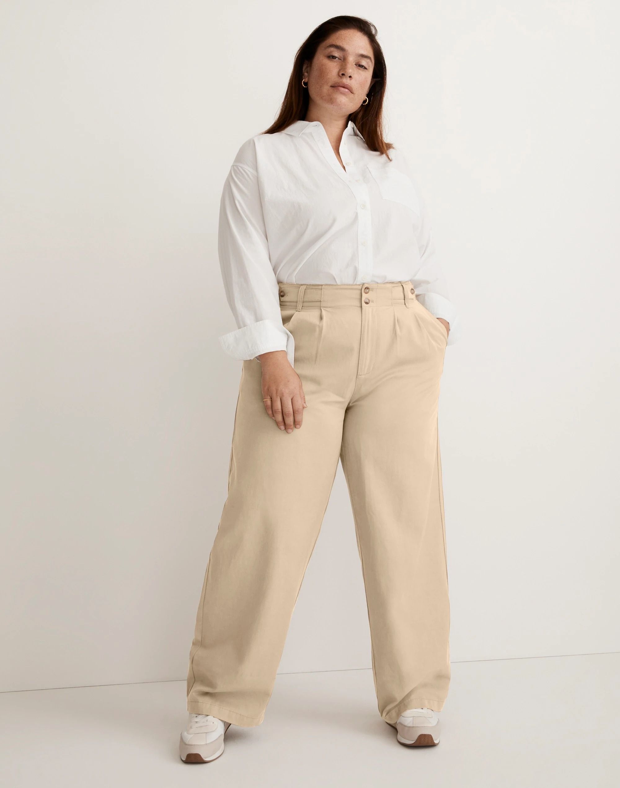 Harlow Wide Leg Khaki Pants Outfit NWT Madewell Harlow Wide Leg