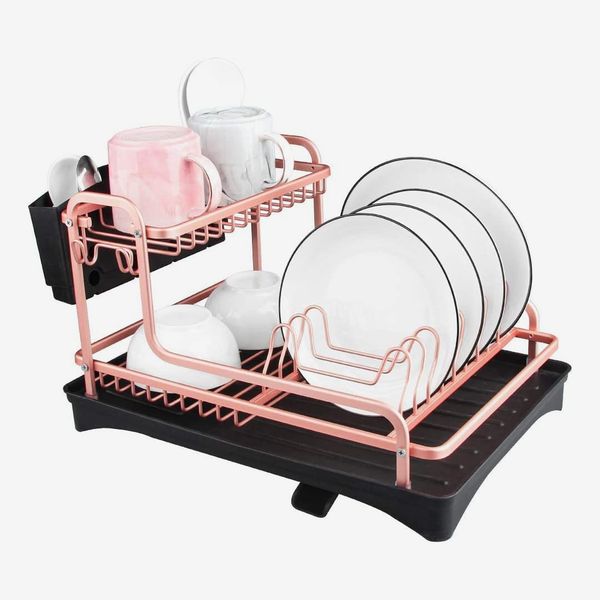 Tomorotec Dish Rack and Drain Board With Utensil Holder