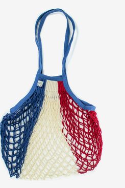 Filt Red, White, Blue Net Cotton Shopper