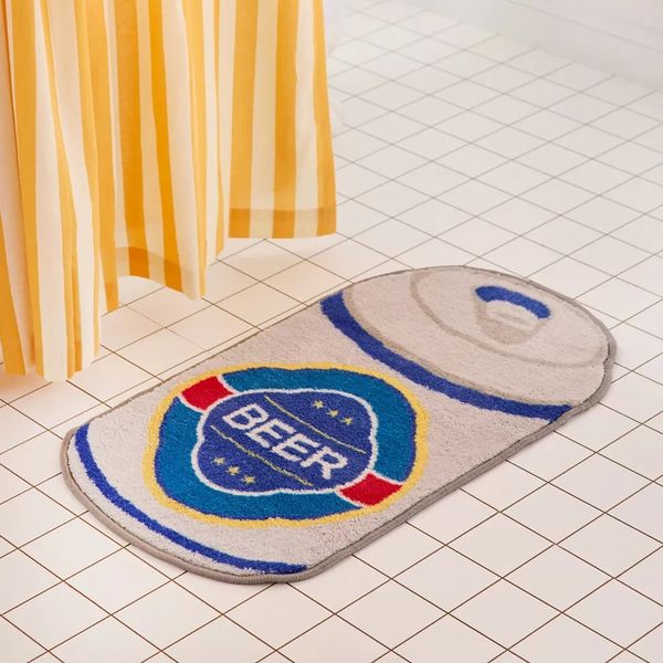 Urban Outfitters Beer Can Shaped Printed Bath Mat