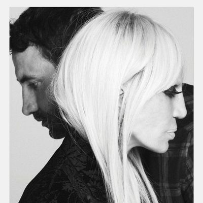 Riccardo Tisci and Donatella Versace.