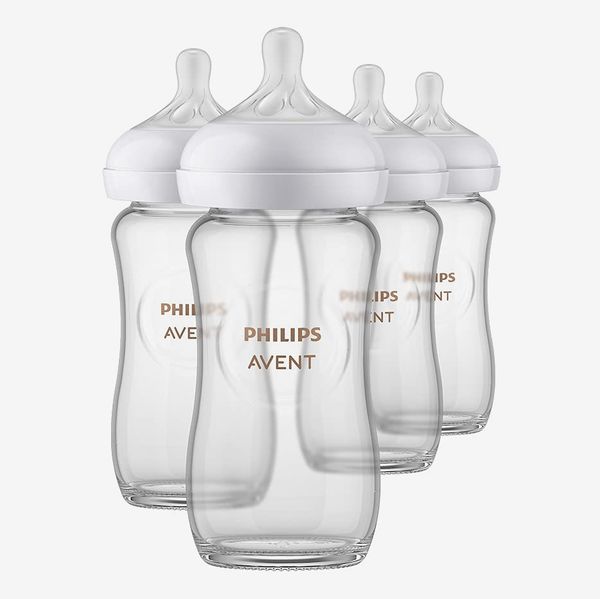 Philips Avent Glass Bottles With Natural Response Nipple, 8 Ounces