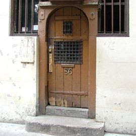 The famous door, with its old, humdrum paint job.