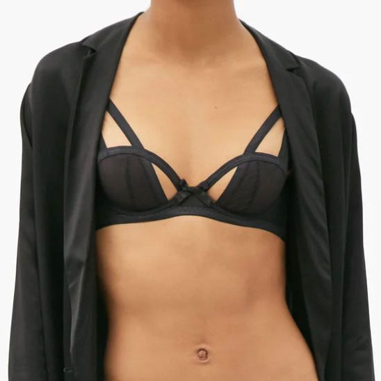 Agent Provocateur Joan Cutout-Strap Underwired Mesh Bra