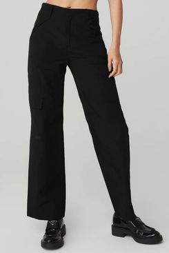 Adrianne Wide Leg Cargo Jeans Stone