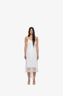 Simone Rocha SSENSE Exclusive White Front Bow Slip Dress