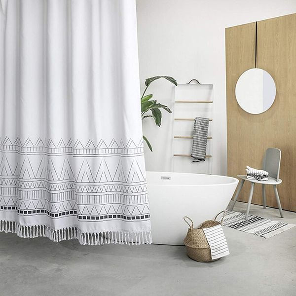 19 Best Shower Curtains 2022 The, Gray And White Striped Shower Curtain Bathroom