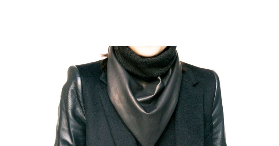 Great idea to replace leather liniard with favorite scarf on your