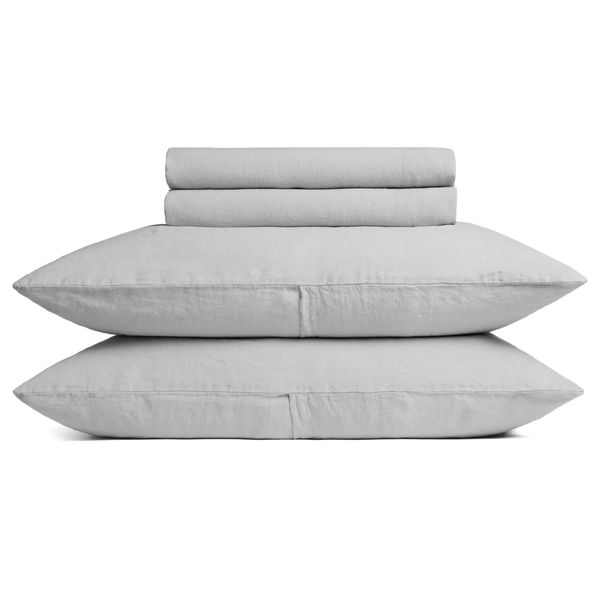 Parachute Linen Sheet Set - Fog, King