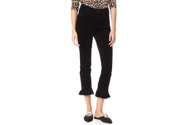 J Brand High Rise Crop Velvet Pants