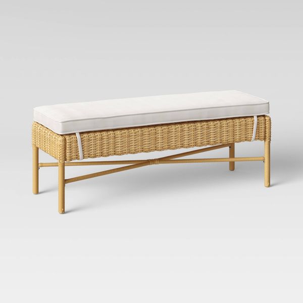 Threshold Eliot Closed Weave Patio Dining Bench