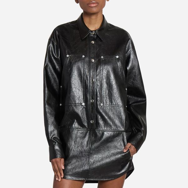 Isabel Marant Étoile Ayali Faux-Leather Shirtdress