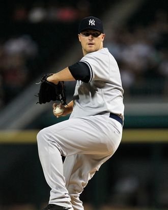 CHICAGO, IL - AUGUST 02: Starting pitcher Phil Hughes #65 of the New York Yankees delivers the ball against the Chicago White Sox at U.S. Cellular Field on August 2, 2011 in Chicago, Illinois. (Photo by Jonathan Daniel/Getty Images)