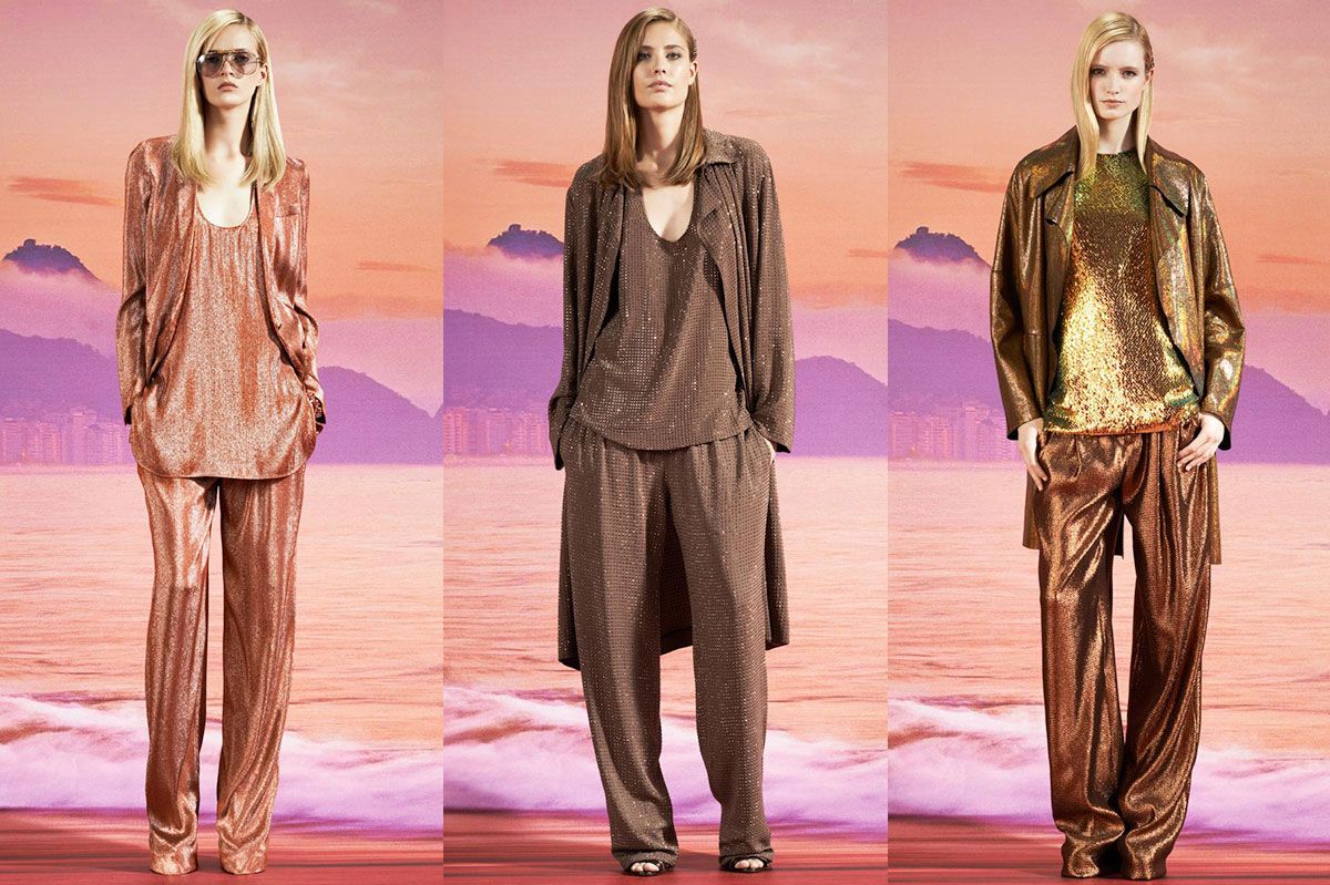 Gucci Pushes Sparkly Golden Pajamas for Resort