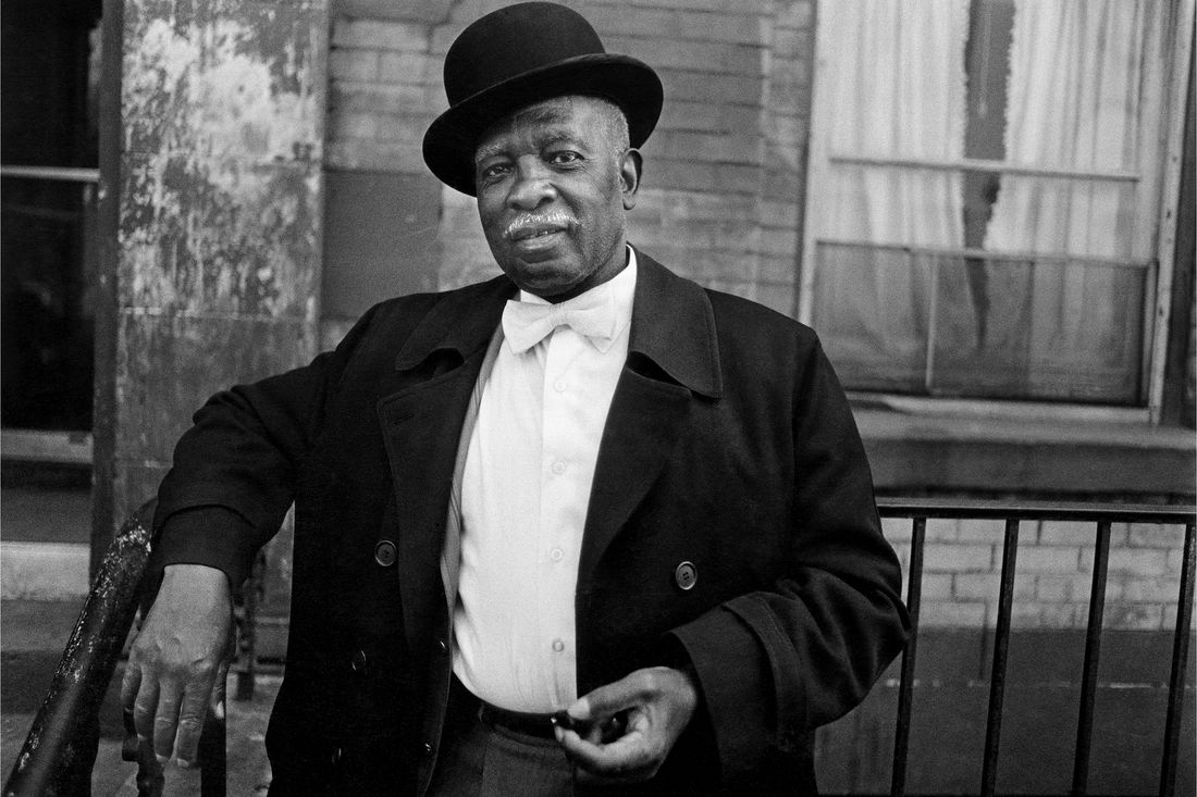 Dawoud Bey, A Man in a Bowler Hat, Harlem, NY, c. 1976