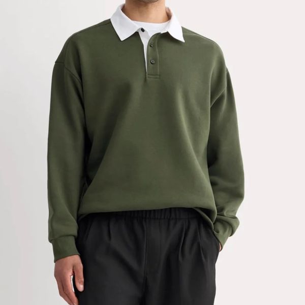 Everlane Luxe Fleece Rugby Polo