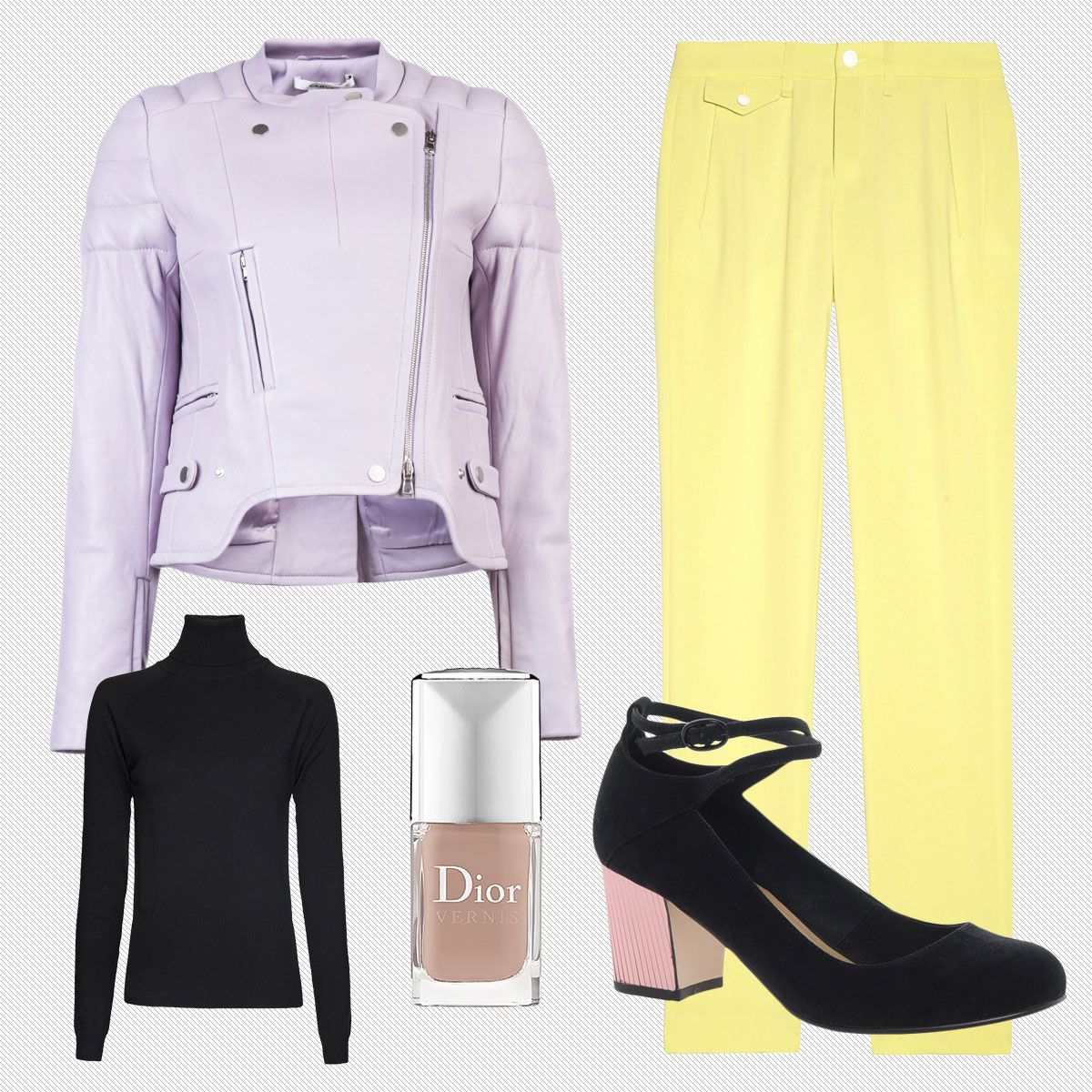 black and pastel outfit