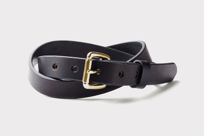 Small 2 glitter brown elastic waist belt with black buckle