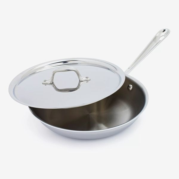 All-Clad D3 Stainless-Steel Skillet With Lid