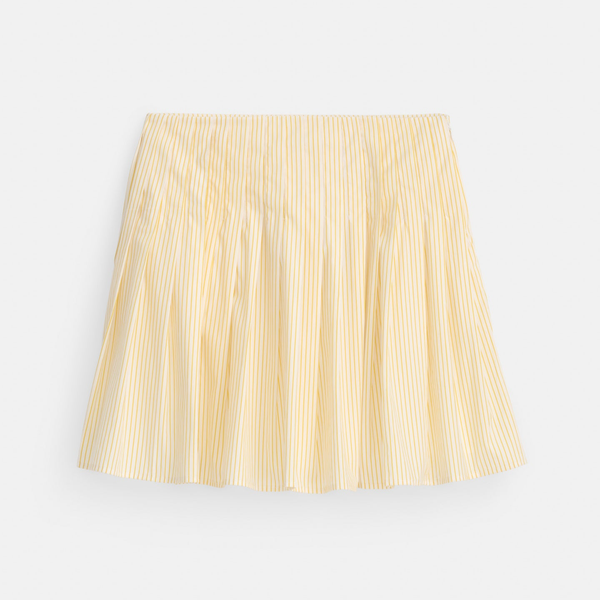 Alex Mill Penelope Stripe Pleated Skirt In Cotton Poplin