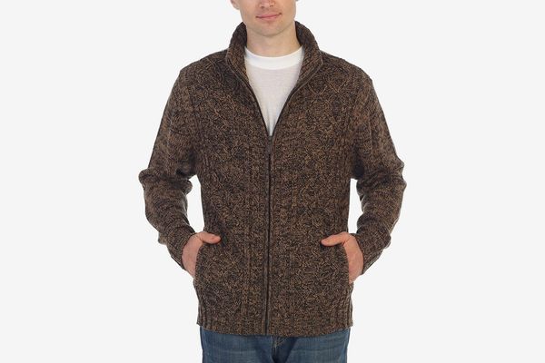 men's full zip cardigan sweater
