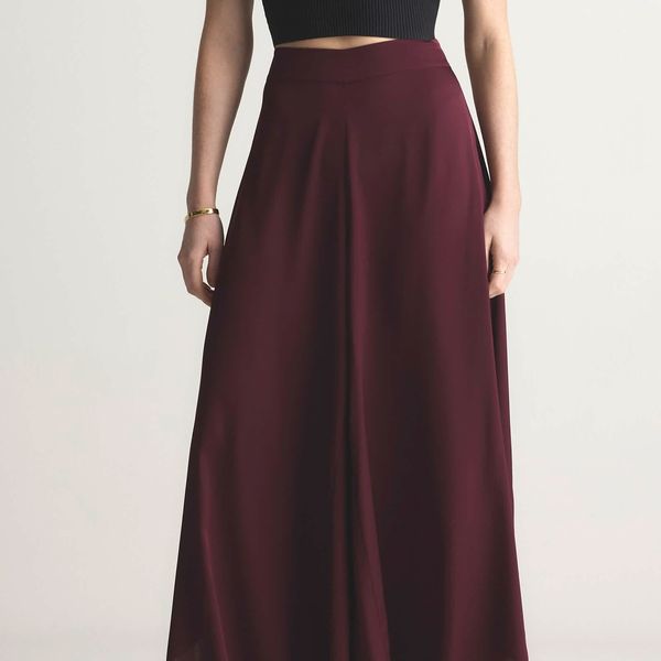 Quince Women's Washable Stretch Silk Palazzo Pants