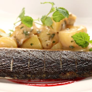 Mackerel, Potato Salad, Cucumber