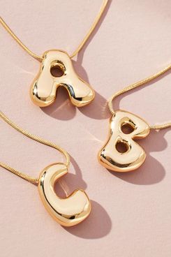 Anthropologie Bubble Initial Necklace