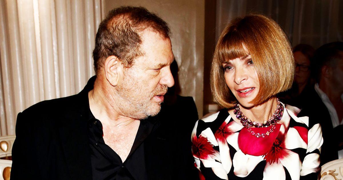 Harvey Weinstein and Anna Wintour attend the Louis Vuitton show as